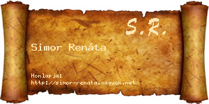 Simor Renáta névjegykártya