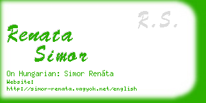 renata simor business card