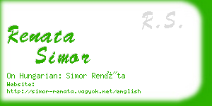 renata simor business card